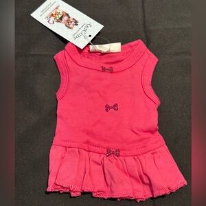 Etcetera Hot Pink Sleeveless Dog Dress with Bow Accents size XXS